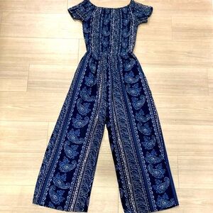 Paisley jumpsuit with pockets